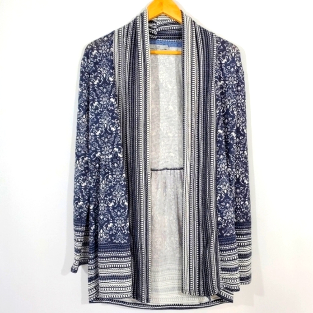 Dalia Open Spring Cardigan Blue Floral